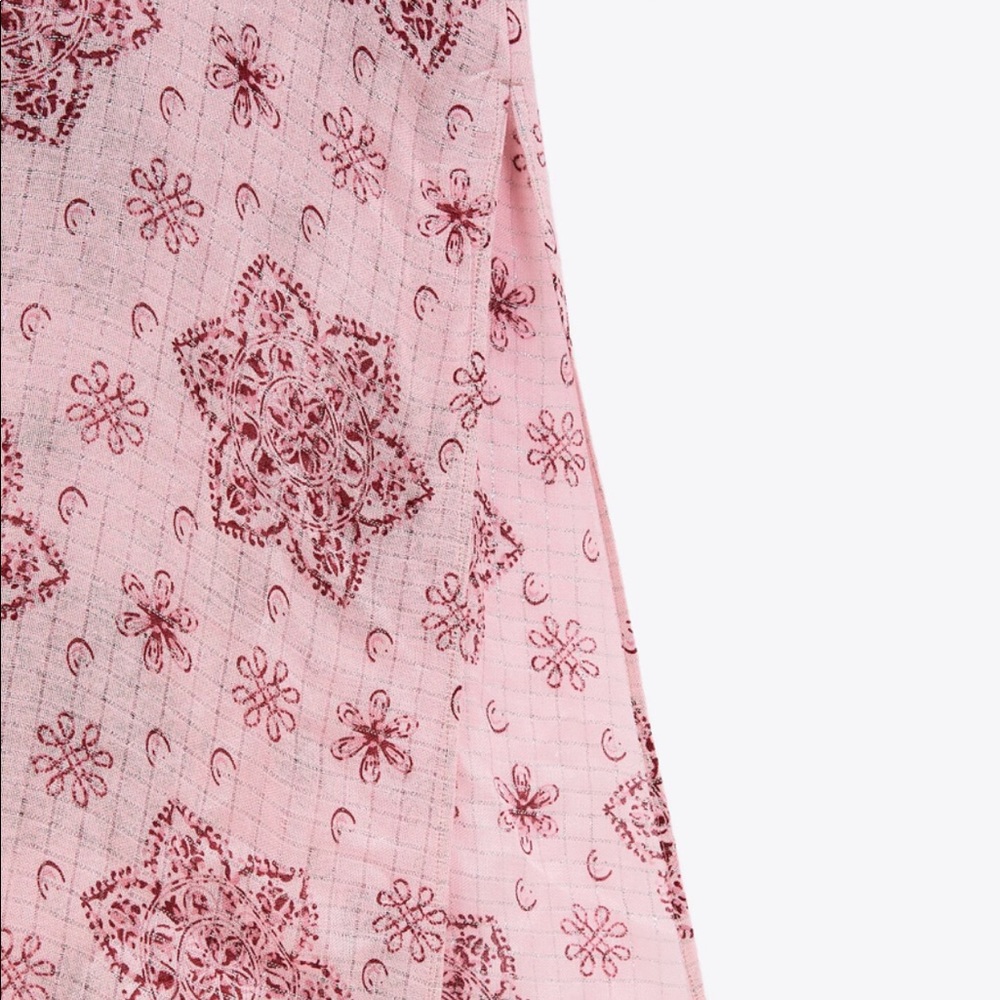Zara printed midi slit dress size small pink NWT - Picture 13 of 16